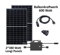 Mini PV Anlage Balkonkraftwerk 600 Watt TSUN...